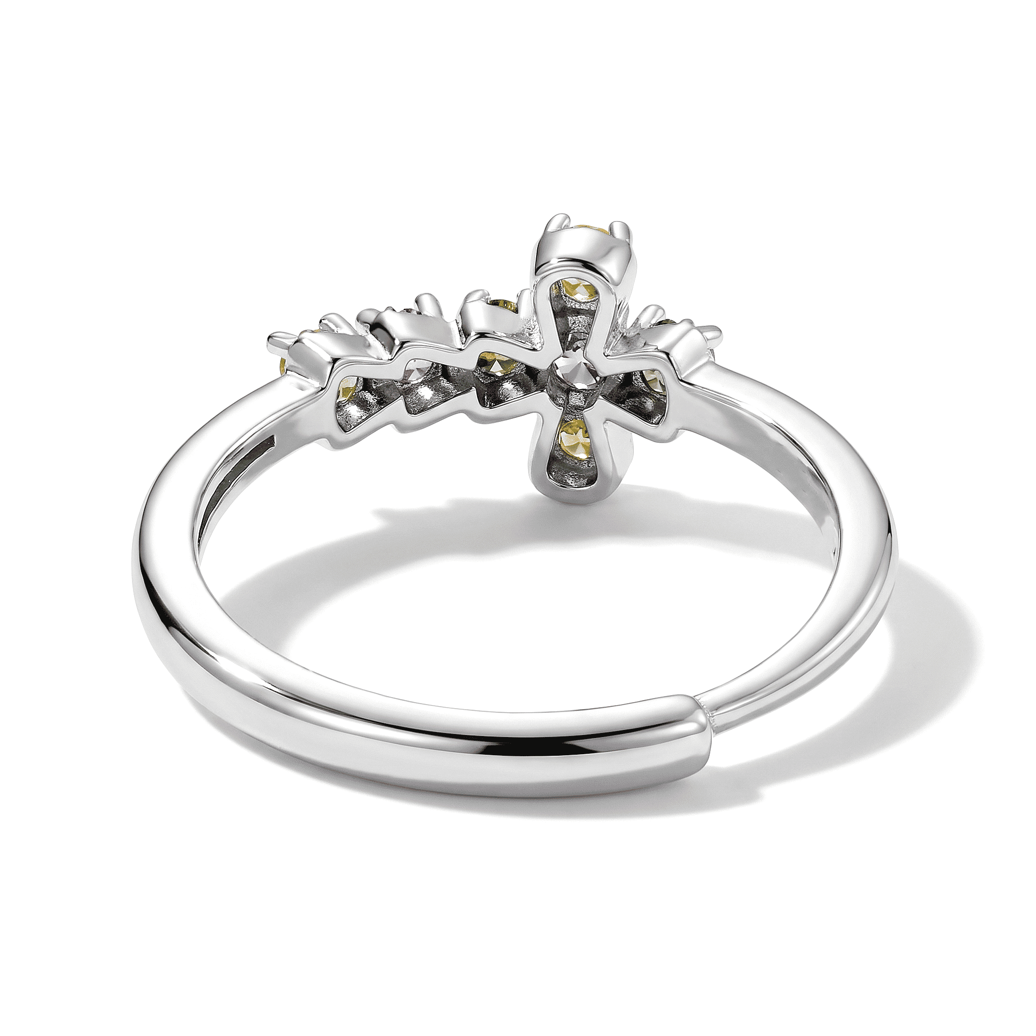 Multi-Tourmaline 2.00 ctw Ring in Silvertone (Adjustable)