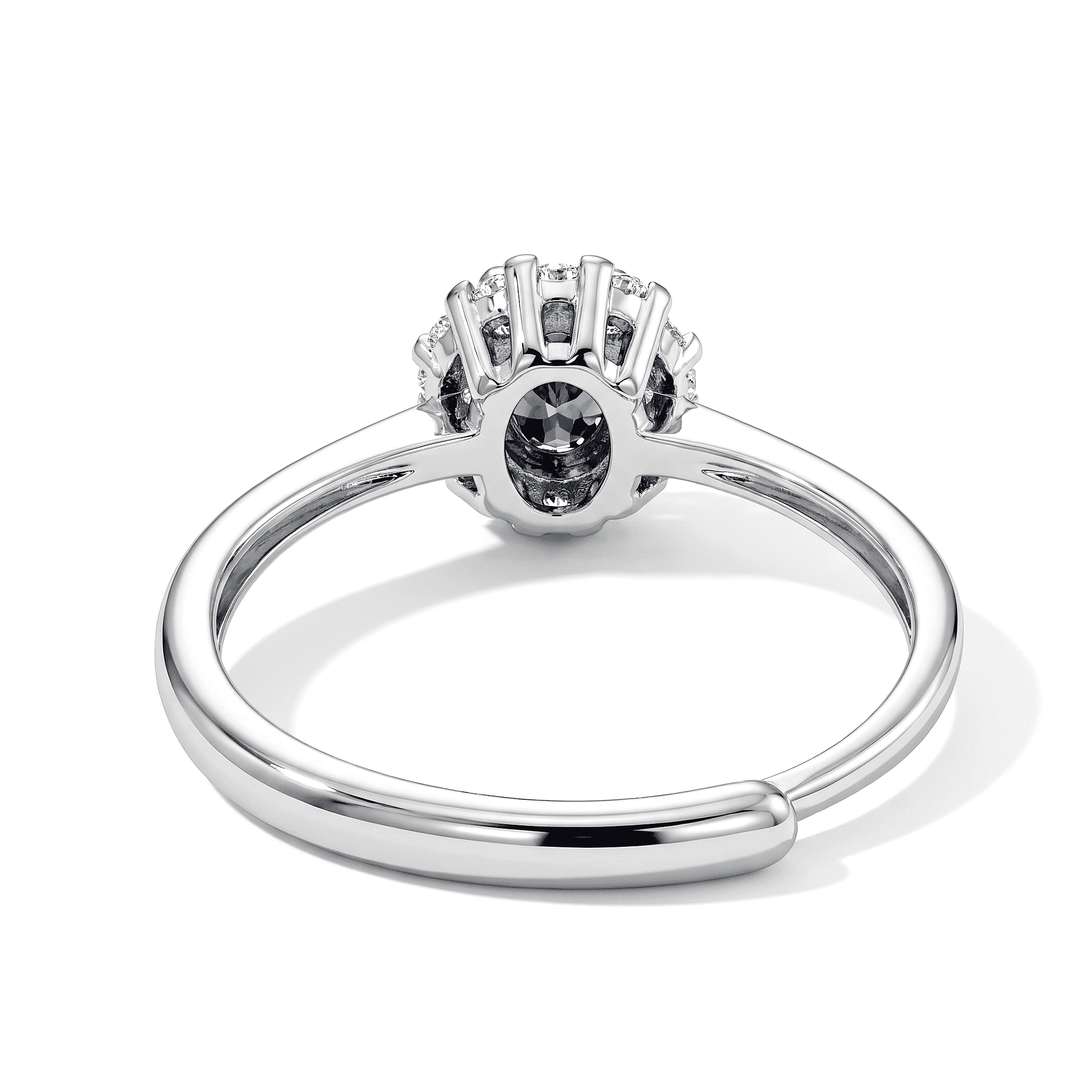Tanzanite and Simulated Diamond 1.30 ctw Ring in Silvertone (Adjustable)