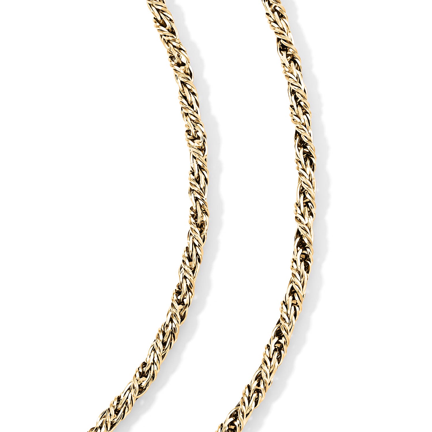 Fancy Chain Necklace (24-26 Inches) in ION Plated YG Stainless Steel