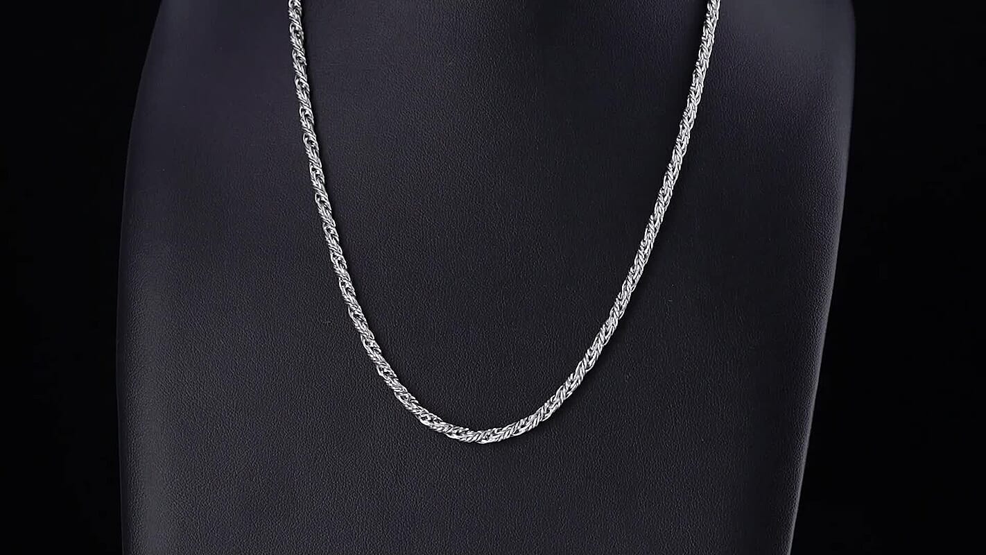 Fancy Chain Necklace (24-26 Inches) in Stainless Steel