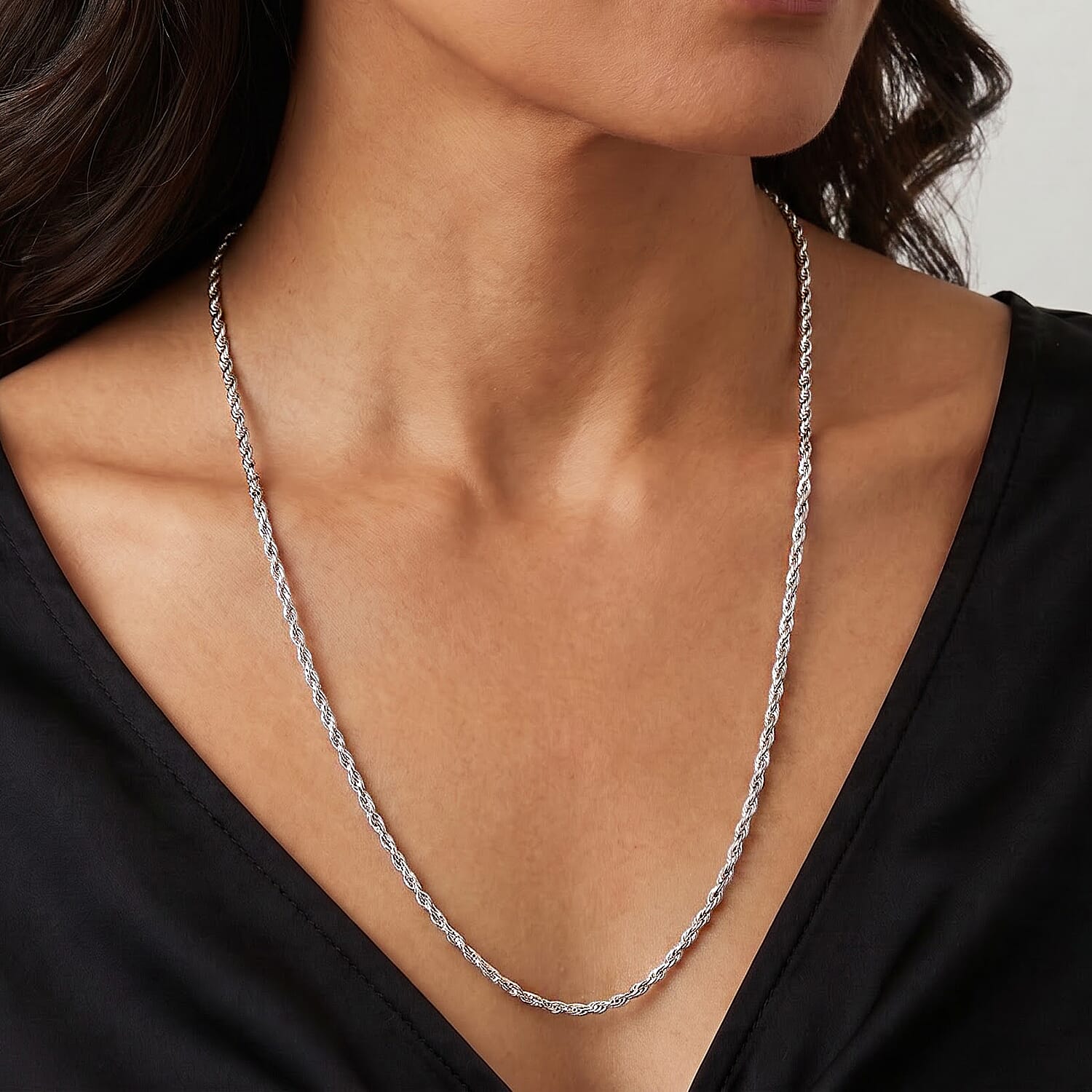 Fancy Chain Necklace (24-26 Inches) in Stainless Steel