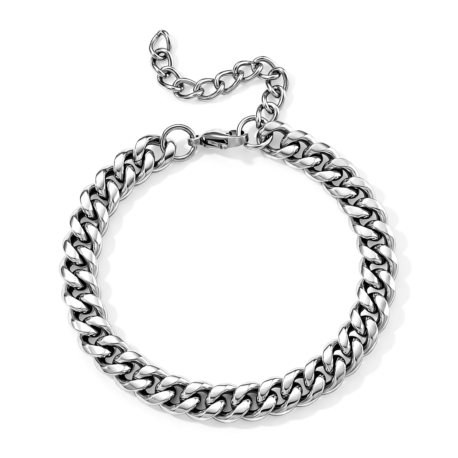 Fancy Chain Bracelet in Stainless Steel (7.5-9.5In)