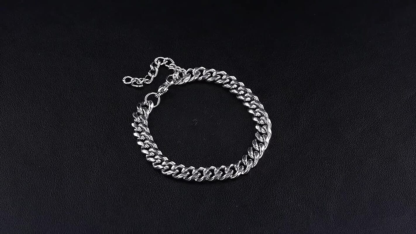 Fancy Chain Bracelet in Stainless Steel (7.5-9.5In)