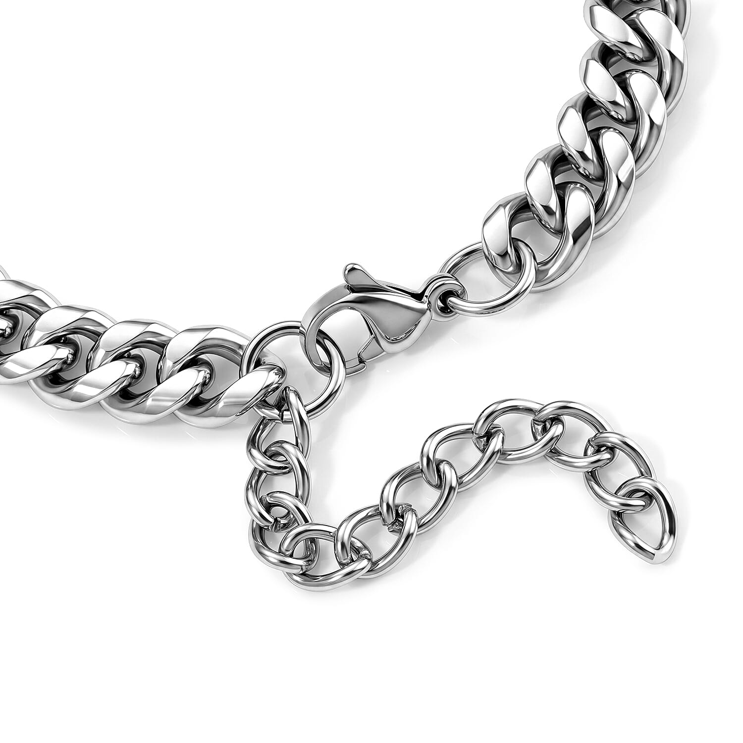 Fancy Chain Bracelet in Stainless Steel (7.5-9.5In)