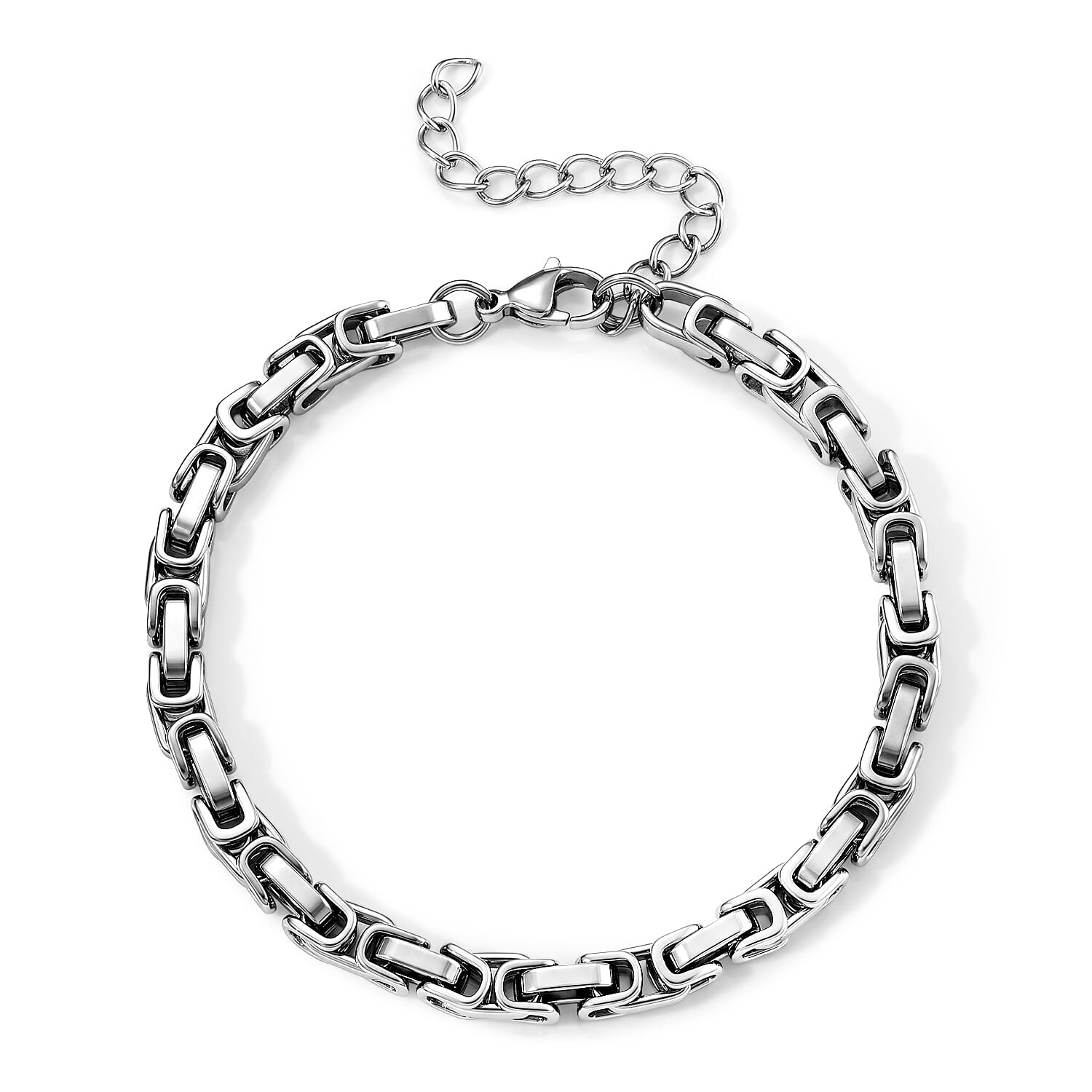 Fancy Chain Bracelet in Stainless Steel (7.5-9.5In)