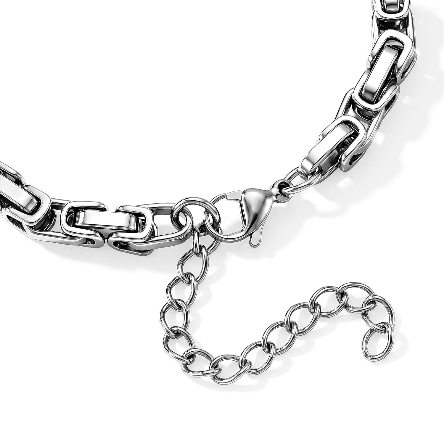 Fancy Chain Bracelet in Stainless Steel (7.5-9.5In)