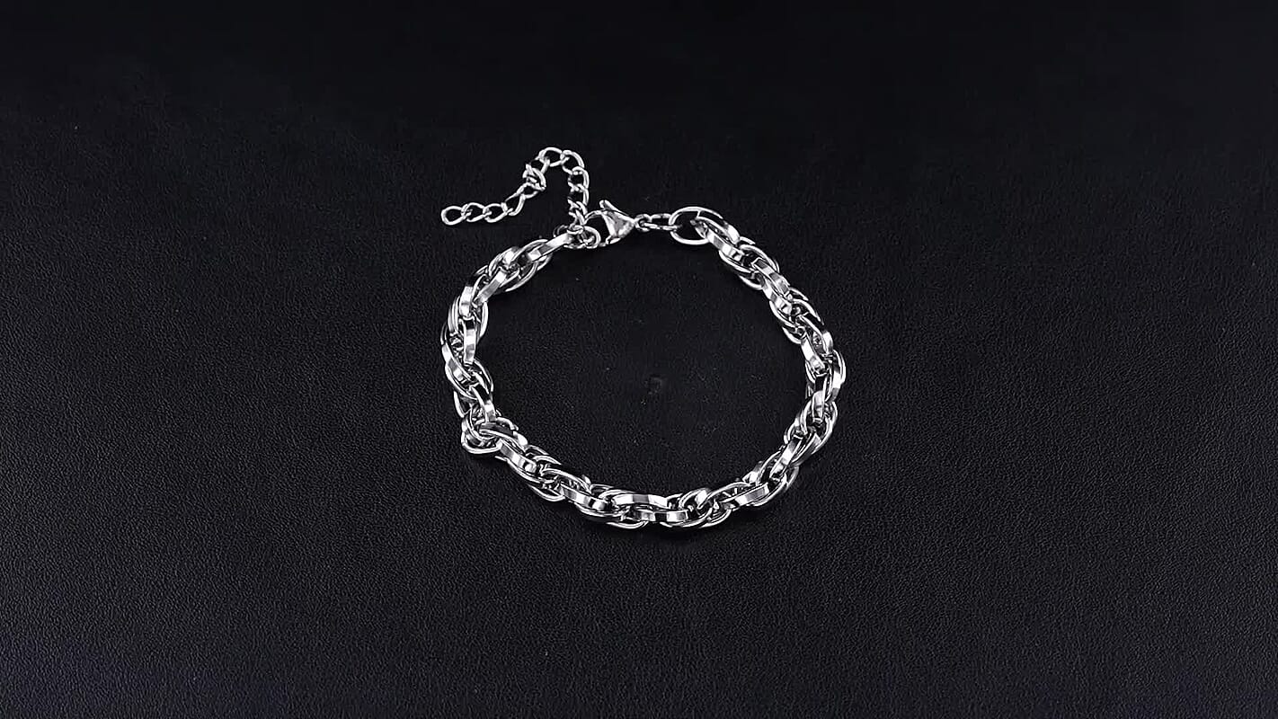 Fancy Chain Bracelet in Stainless Steel (7.25-9.25In)