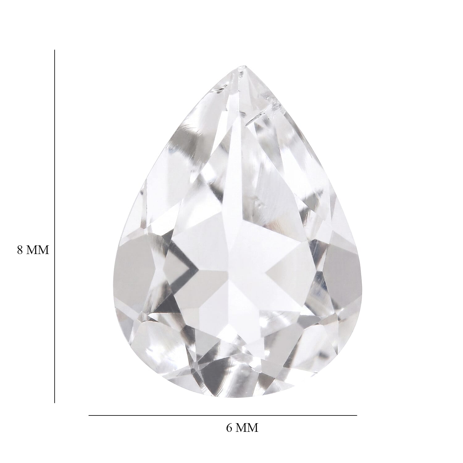 Hyalite Opal (Pear 8x6 mm) 0.64 ctw