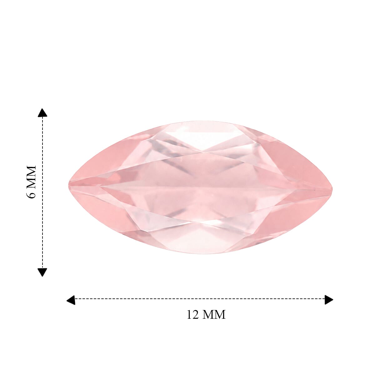 AA Rose Quartz (Mrq 12x6 mm) 1.40 ctw