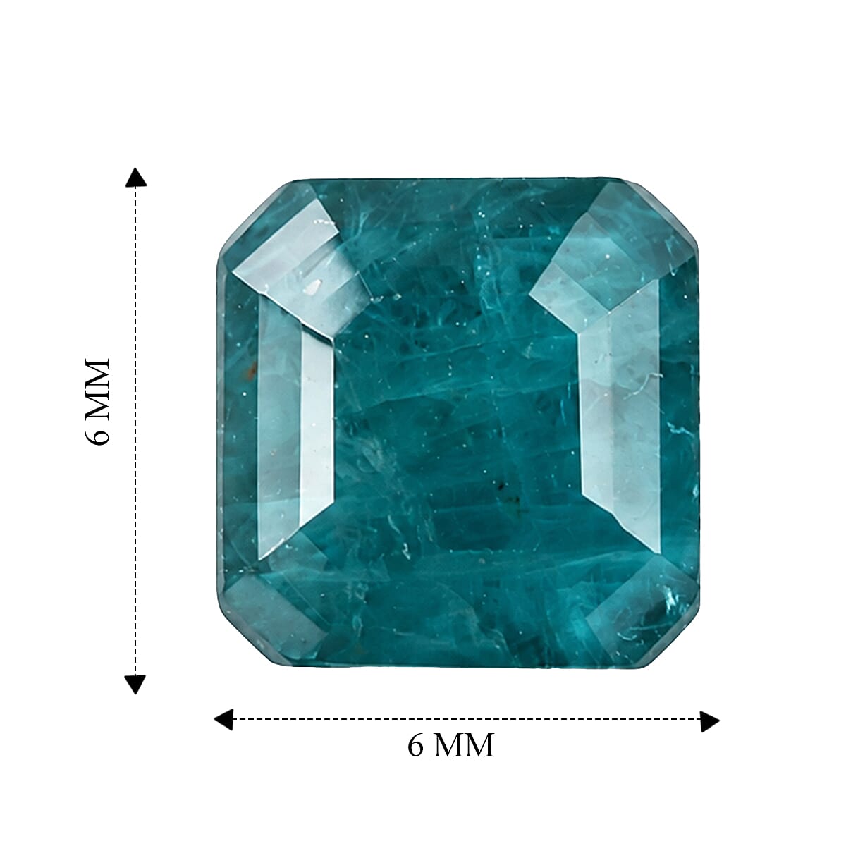 Teal Grandidierite (Oct 6x6 mm) 0.80 ctw