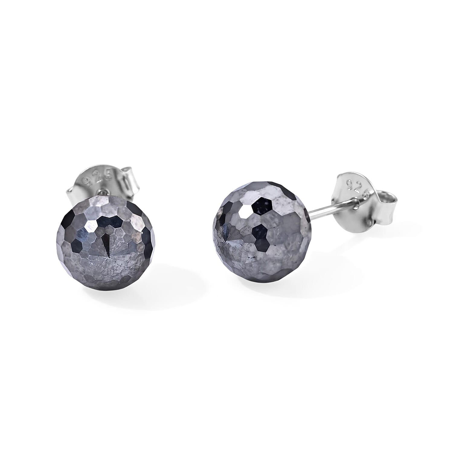 D'Joy Terahertz 5.00 ctw Stud Earrings in Rhodium Over Sterling Silver