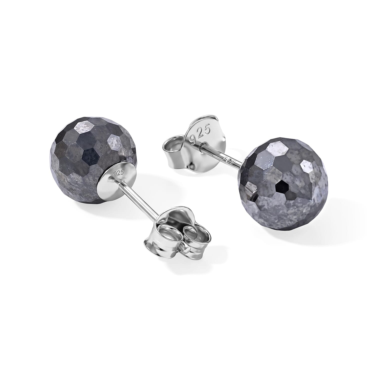 D'Joy Terahertz 5.00 ctw Stud Earrings in Rhodium Over Sterling Silver