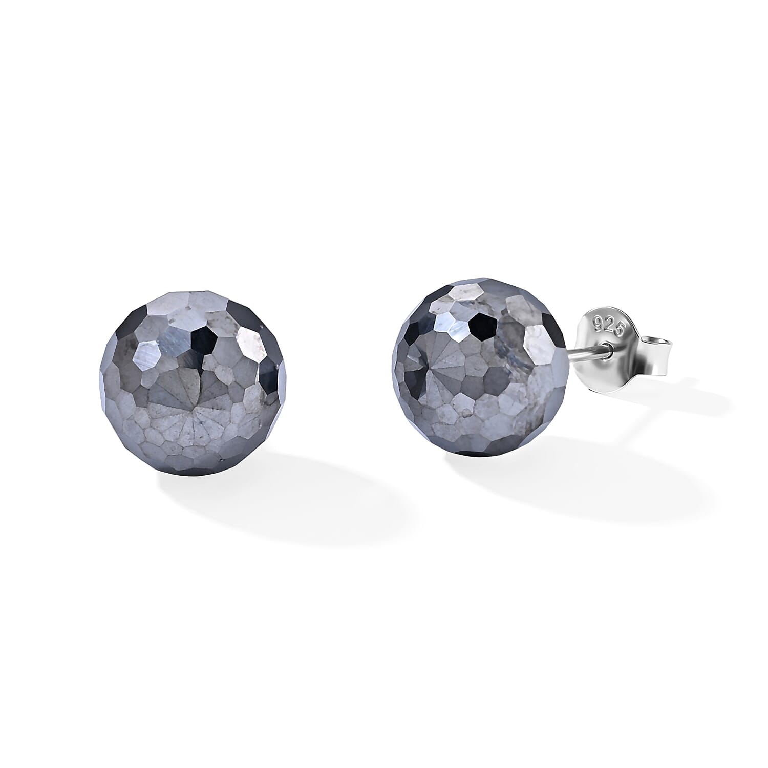 D'Joy Terahertz 10.00 ctw Stud Earrings in Rhodium Over Sterling Silver