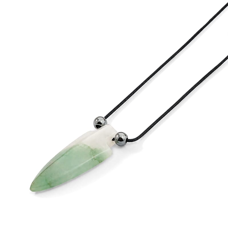 Arrowhead Chrysoprase 32.00 ctw Cord Necklace (15 Inches)