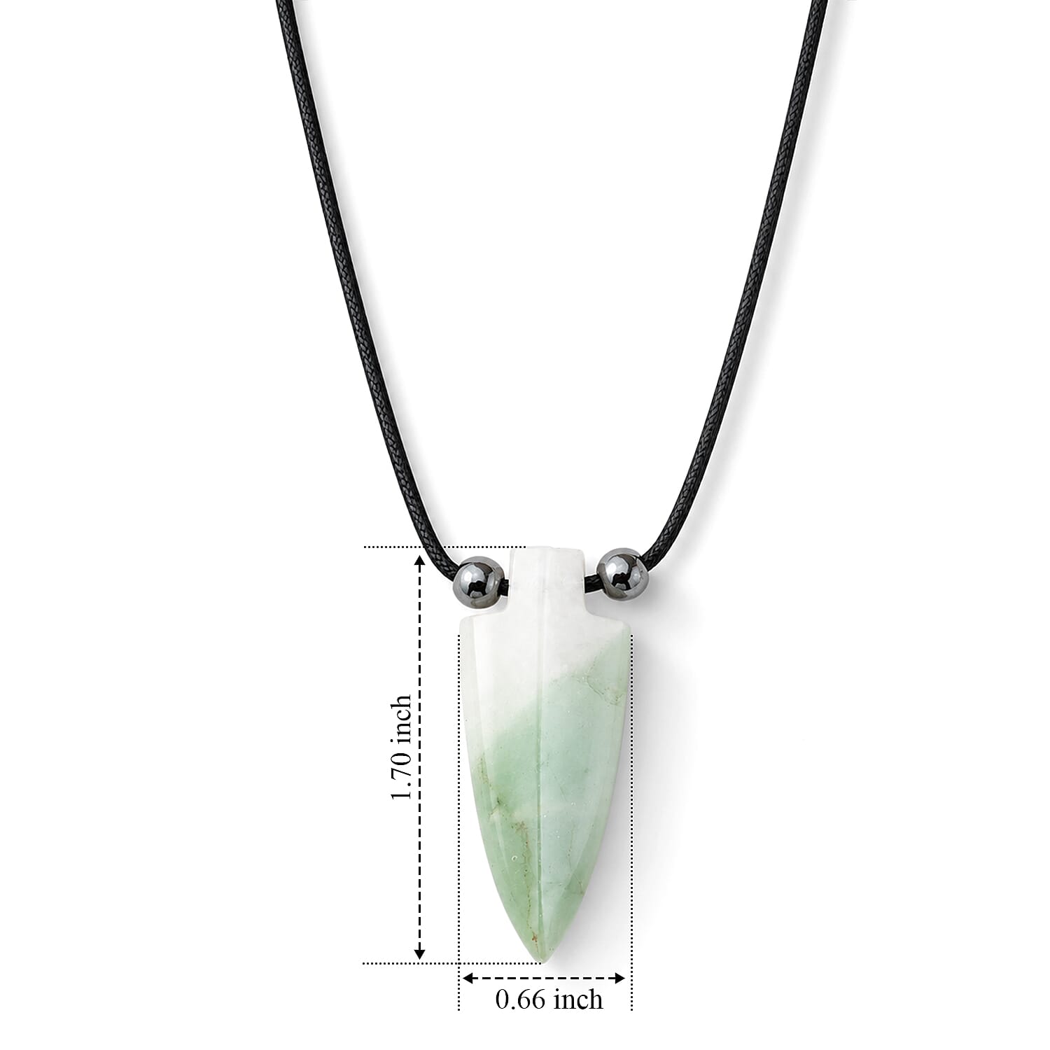 Arrowhead Chrysoprase 32.00 ctw Cord Necklace (15 Inches)