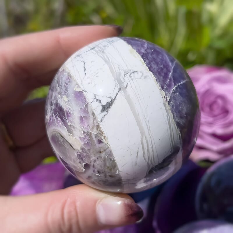 Bonded Amethyst Lepidolite and Purple Agate Sphere 2-2.5 Approx 1560Ctw