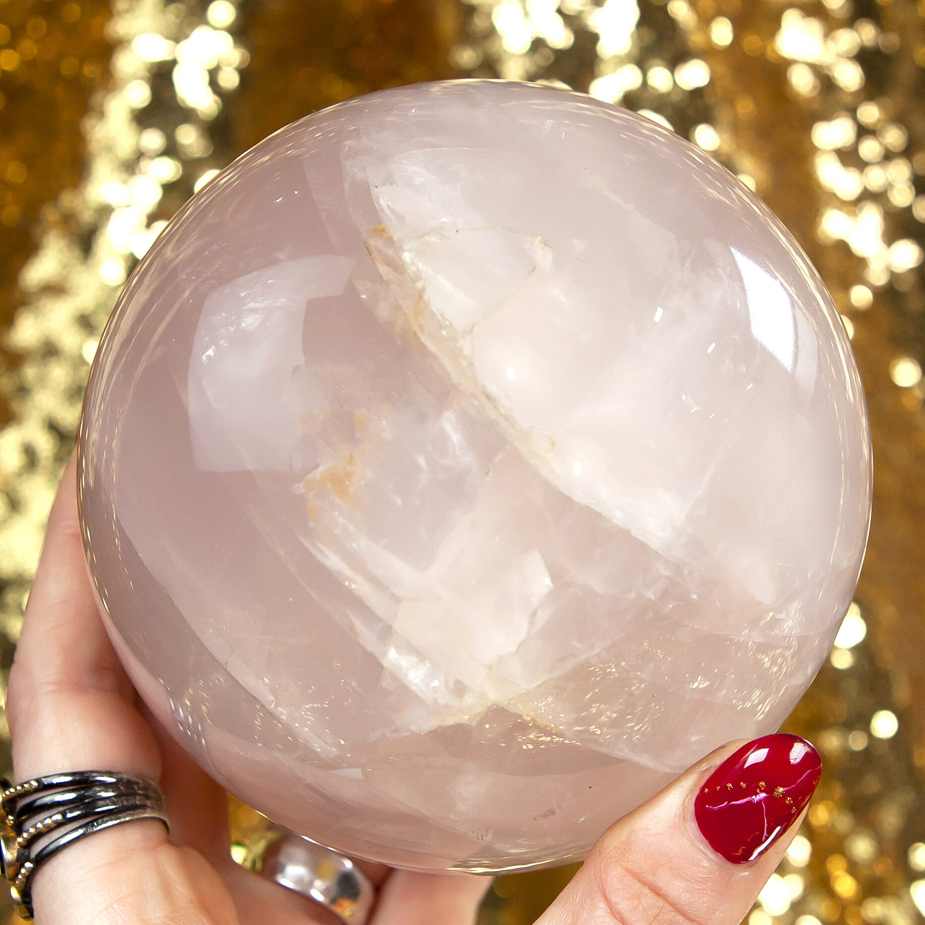 Rose Quartz Sphere 2.5-3 Approx 2195Ctw