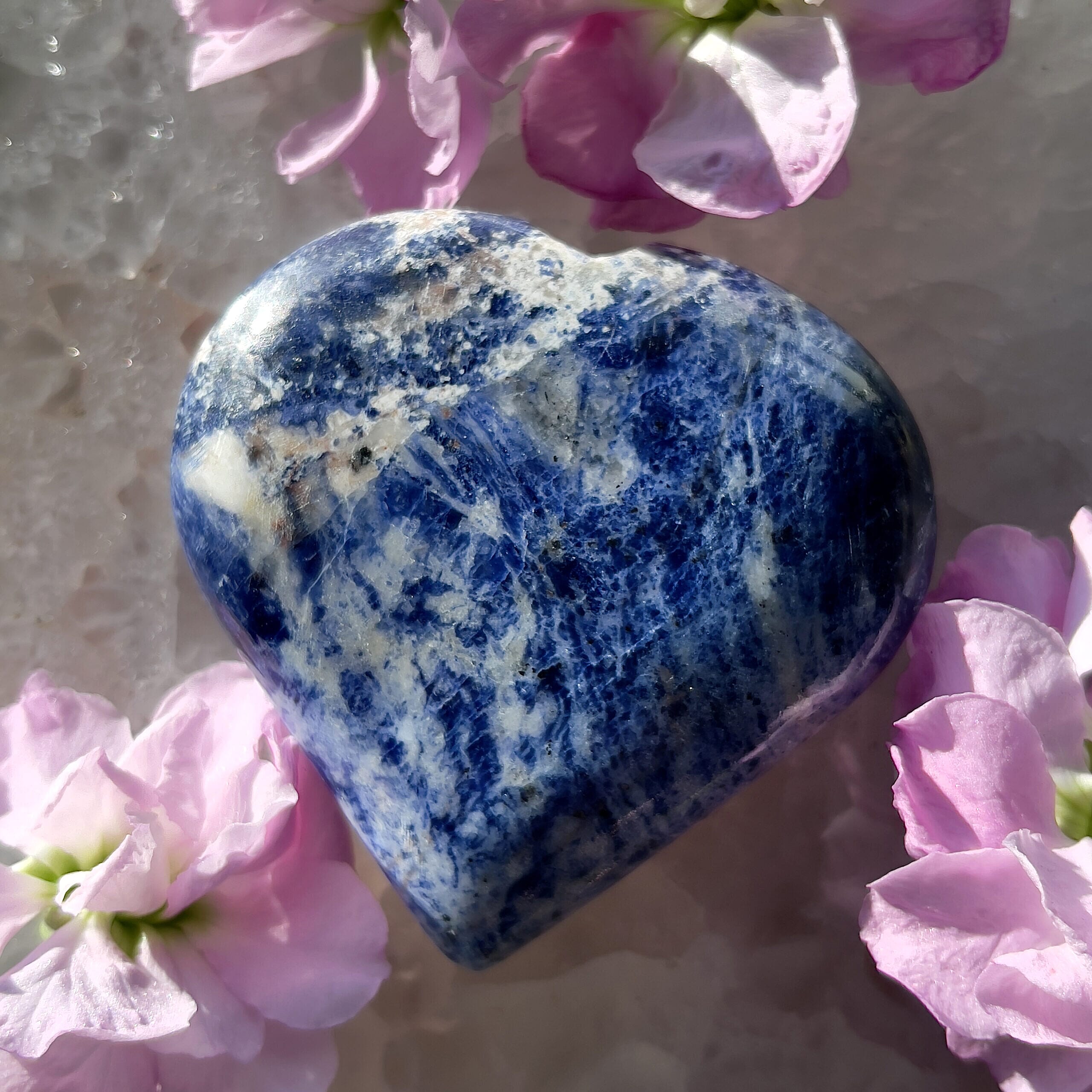 Sodalite Heart 2.5 Approx 545Ctw