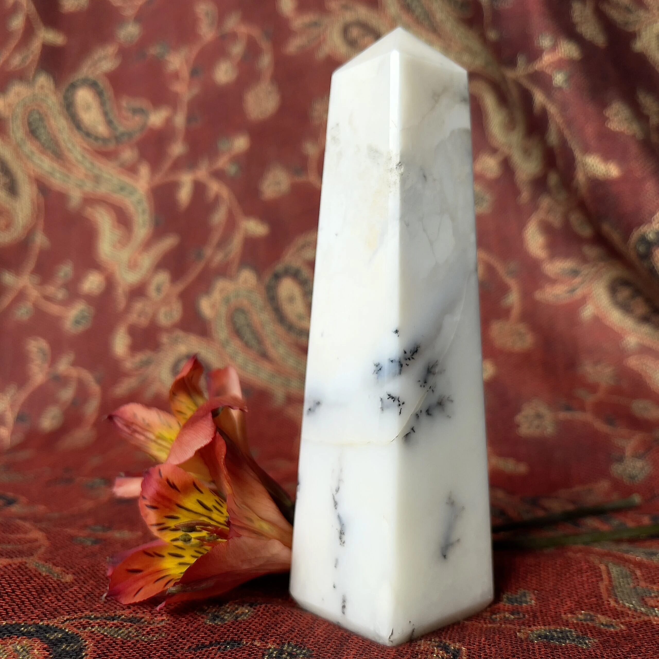 Dendrite Opal Obelisk 5-5.5 Approx 1250Ctw