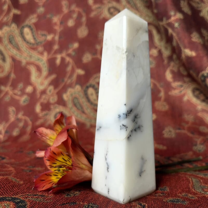Dendrite Opal Obelisk 5-5.5 Approx 1250Ctw