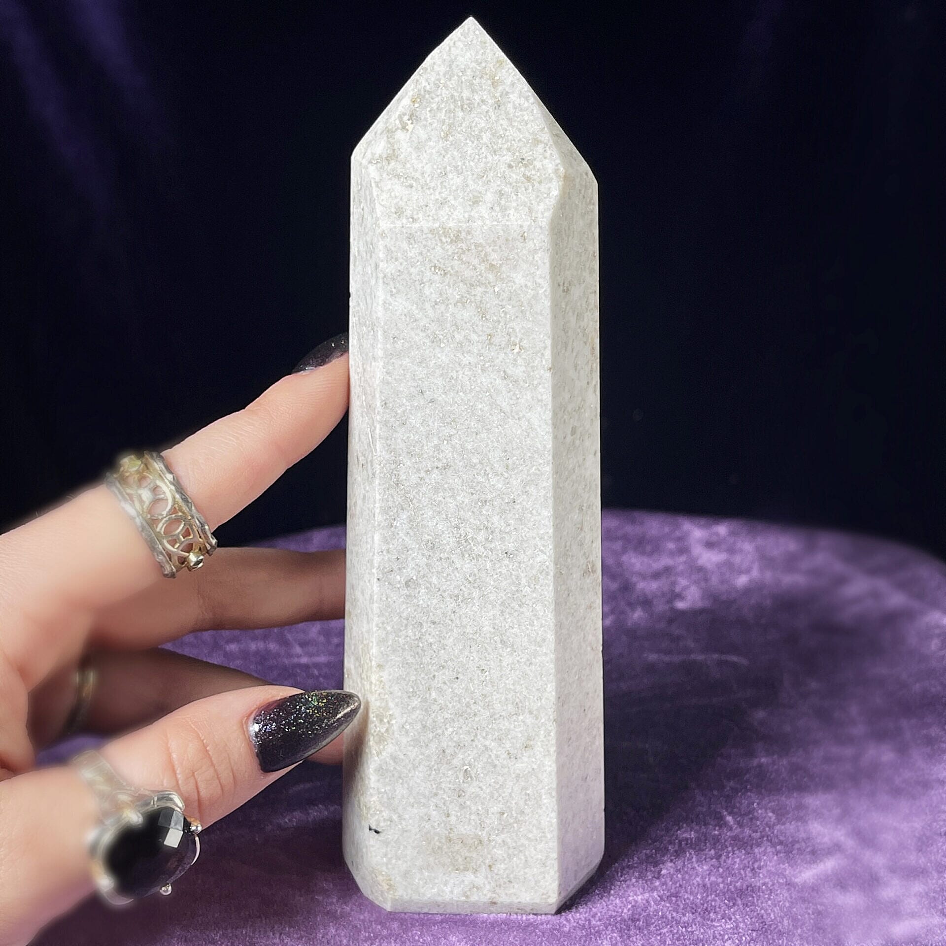 Albite and Golden Mica Obelisk 3-4 Approx 1945Ctw