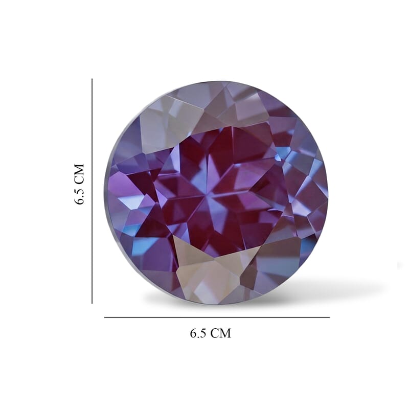 Lab Grown Alexandrite Set of 2 (Rnd 6.5 mm) 2.66 ctw
