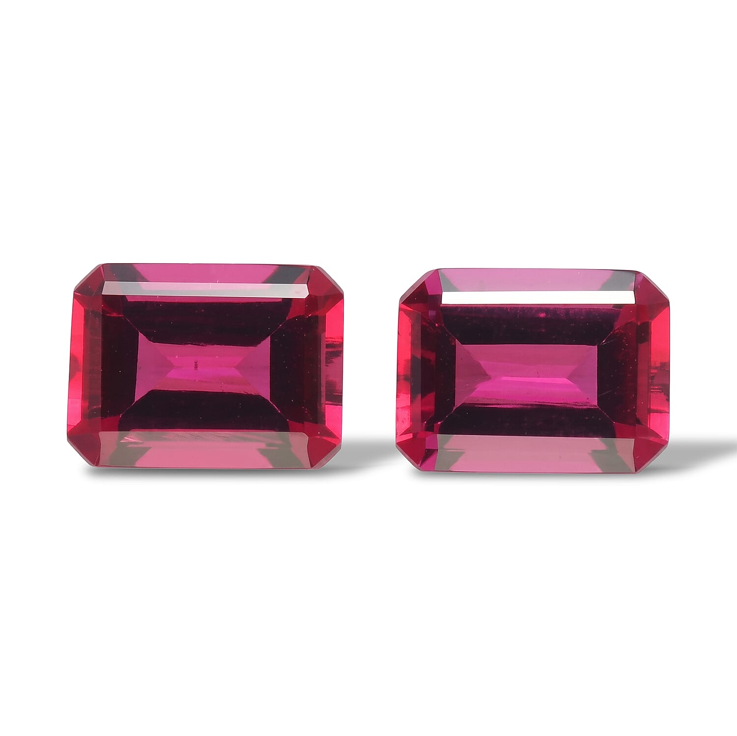 AAA Lab Grown Bixbite Set of 2 (Oct 8x6 mm) 2.75 ctw