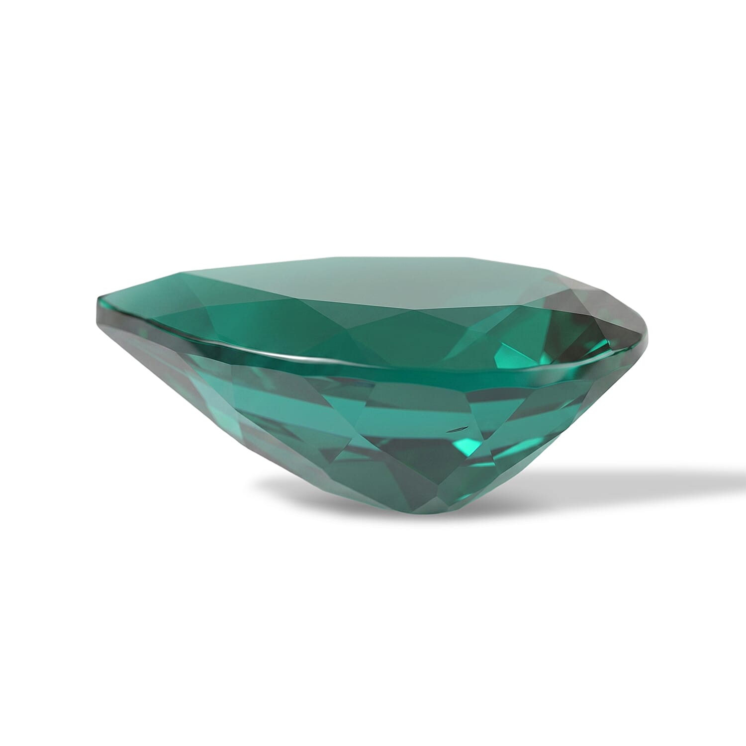 Lab Grown Emerald (Pear 9x6 mm) 0.84 ctw