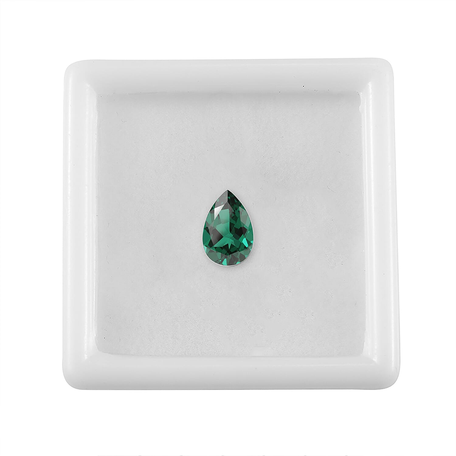Lab Grown Emerald (Pear 9x6 mm) 0.84 ctw