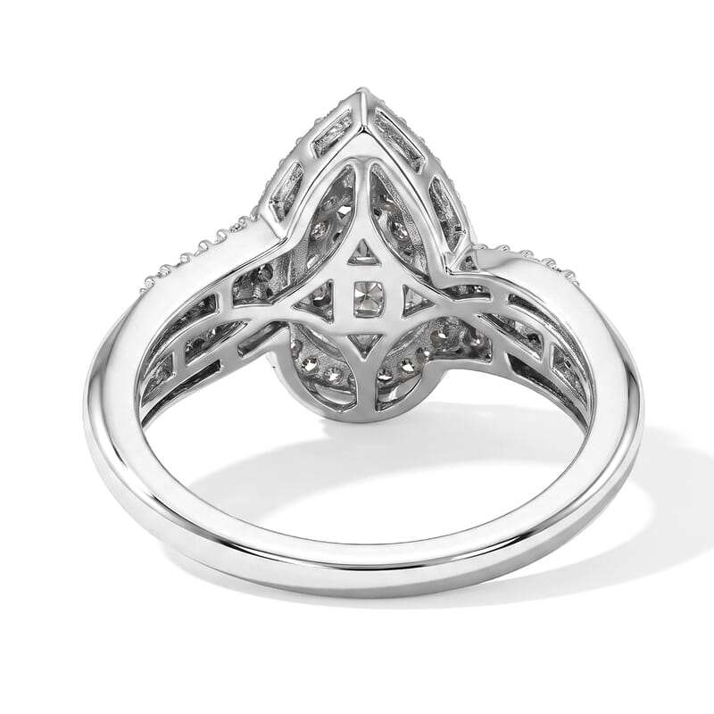 D'Joy Diamond 0.50 ctw Ring in Rhodium Over Sterling Silver (Size 6.0)