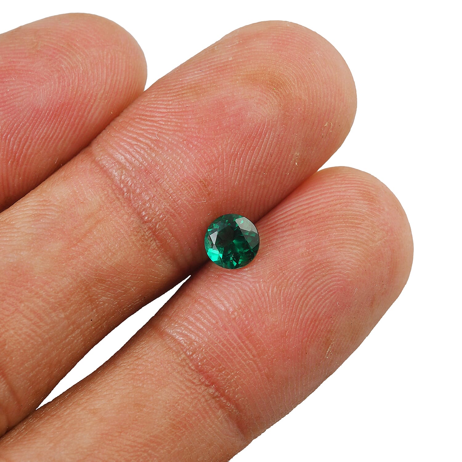 AAA Lab Grown Emerald Set of 2 (Rnd 5 mm) 0.60 ctw