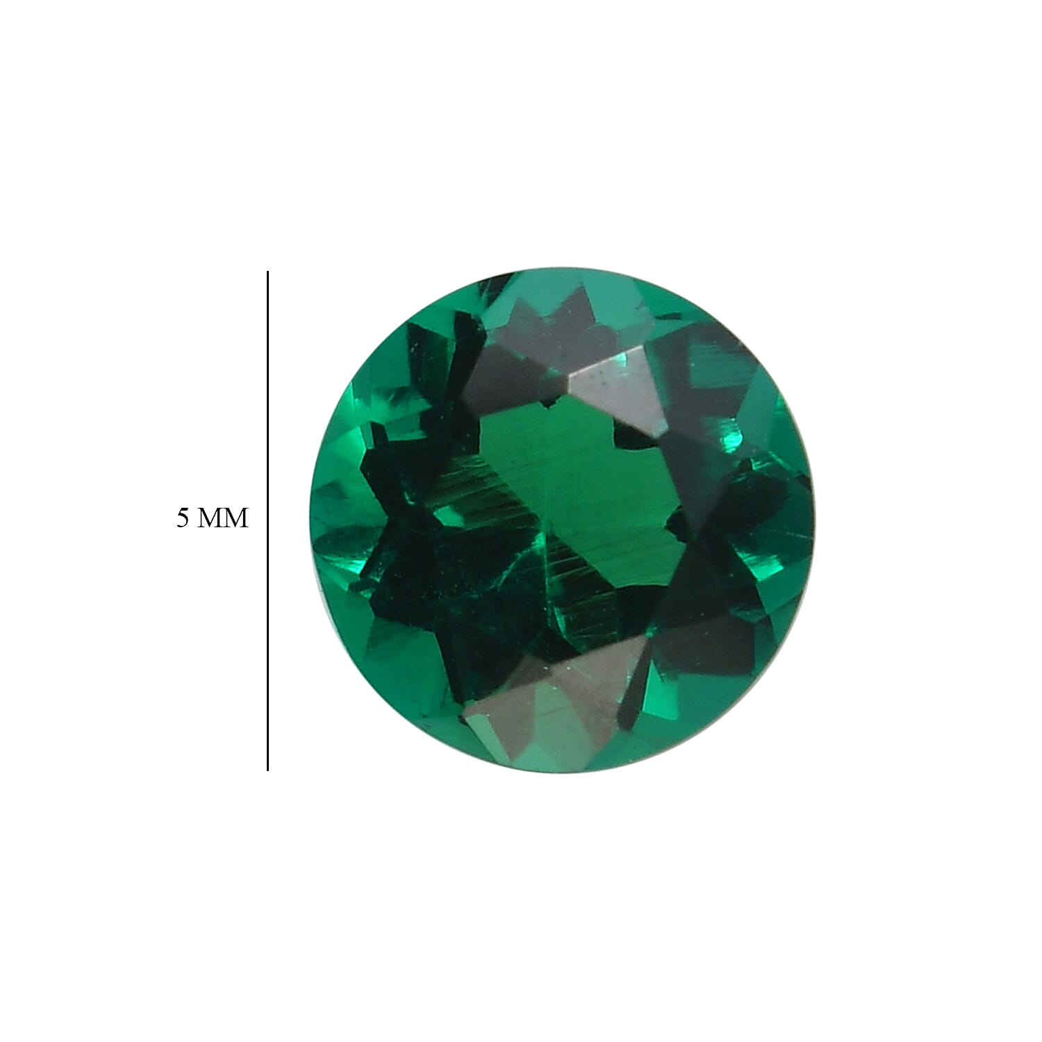 AAA Lab Grown Emerald Set of 2 (Rnd 5 mm) 0.60 ctw