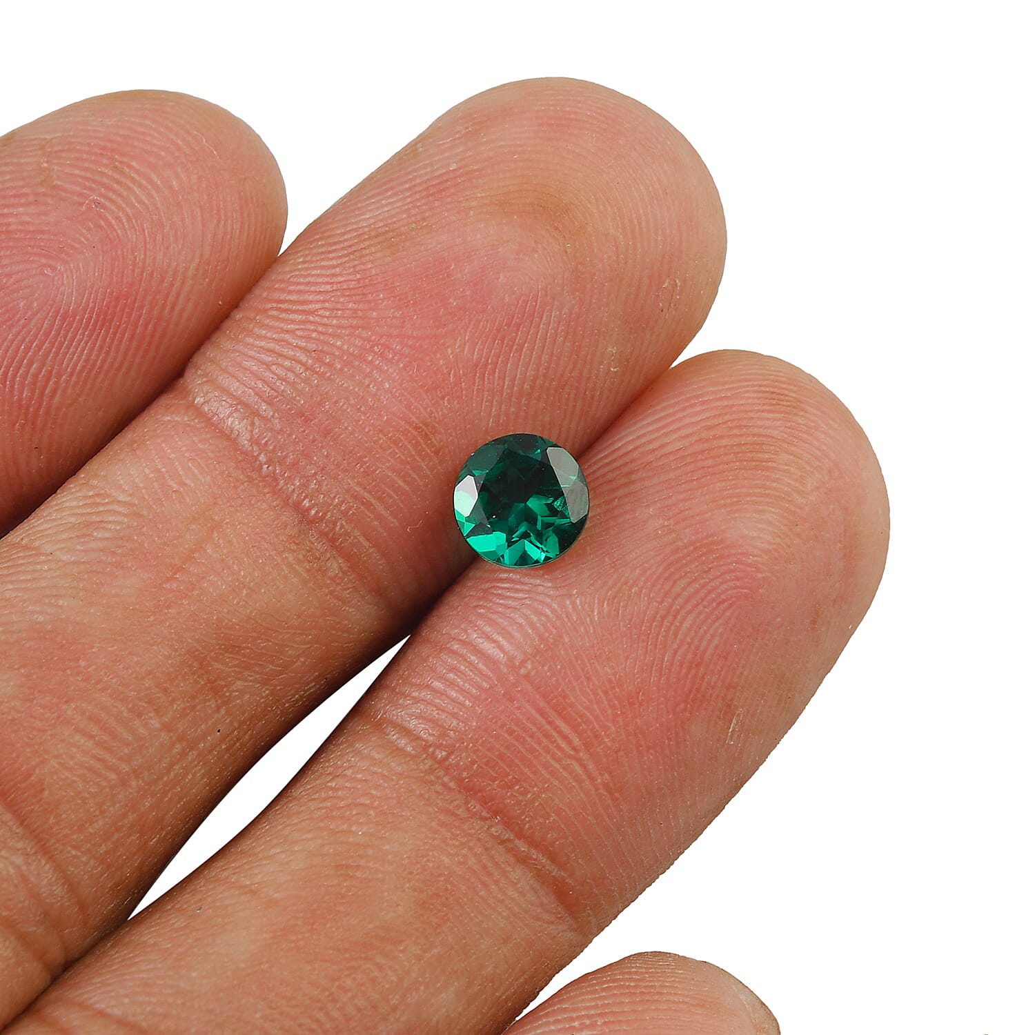 AAA Lab Grown Emerald (Rnd 6 mm) 0.53 ctw