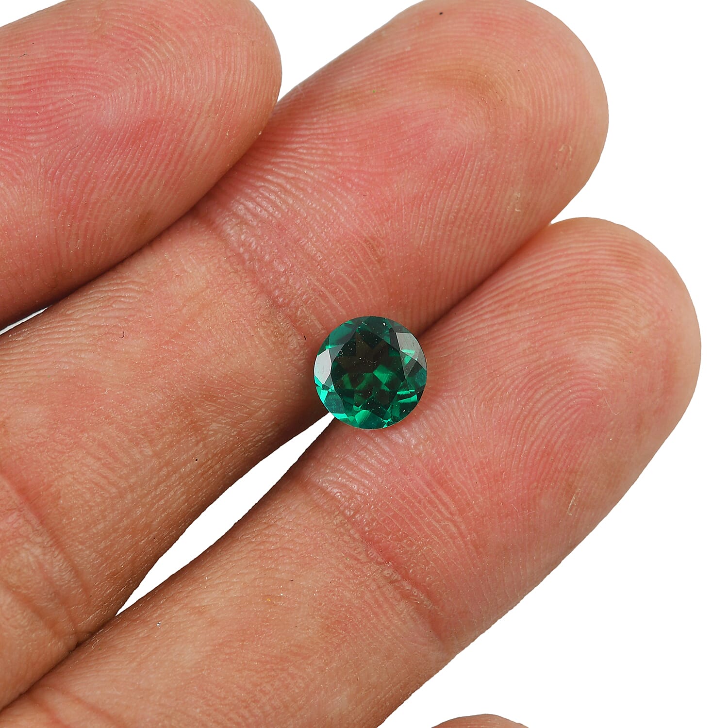 AA Lab Grown Emerald (Rnd 6.5 mm) 0.73 ctw