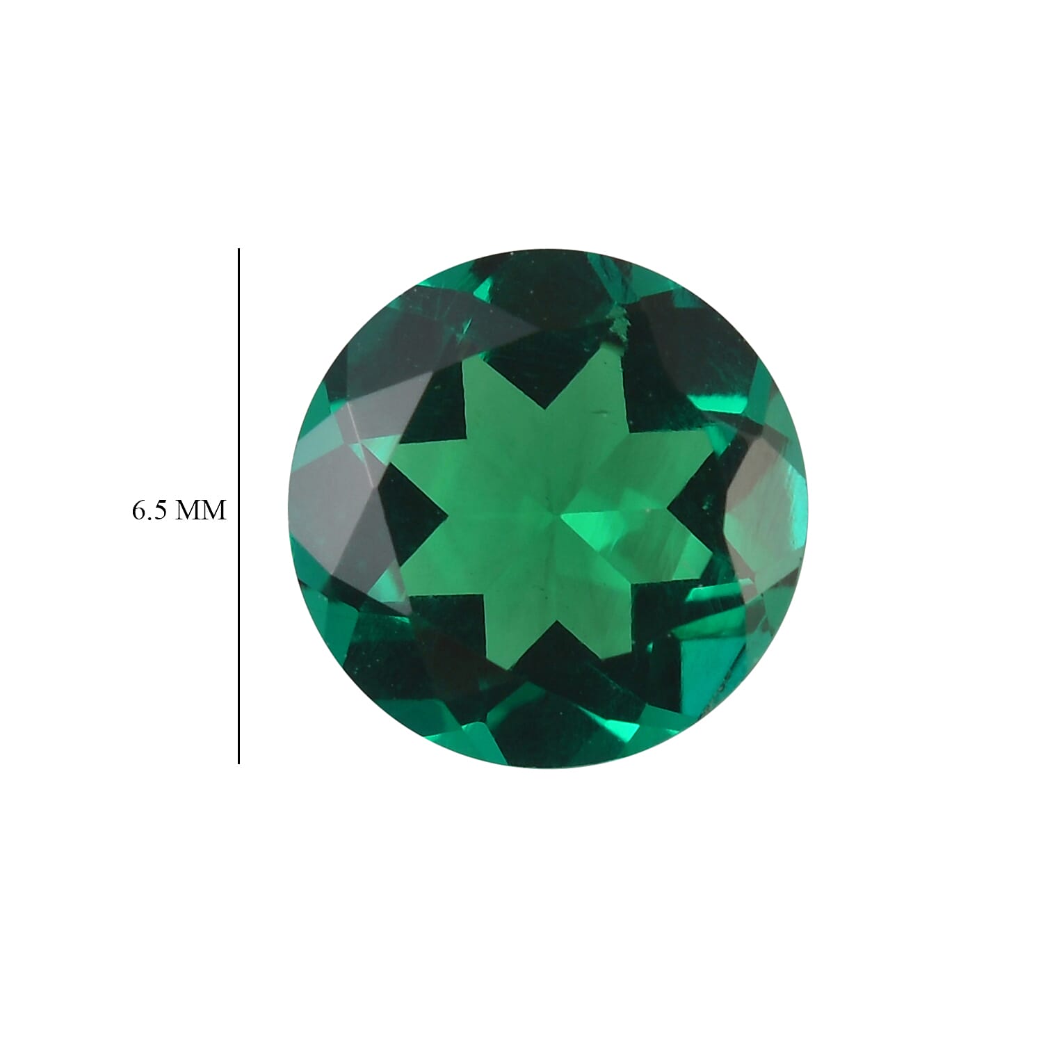 AA Lab Grown Emerald (Rnd 6.5 mm) 0.73 ctw
