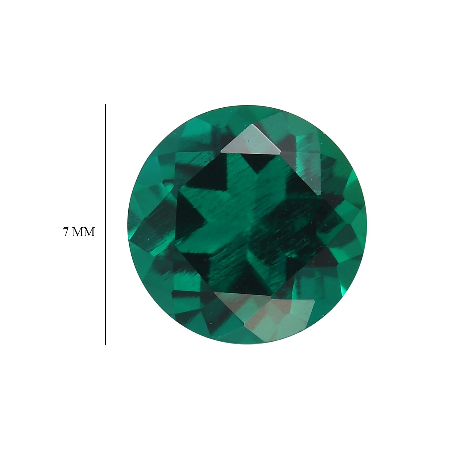 AAA Lab Grown Emerald (Rnd 7 mm) 0.99 ctw