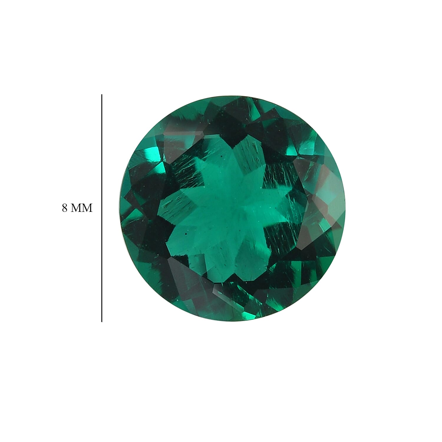 Lab Grown Emerald (Rnd 8 mm) 1.27 ctw