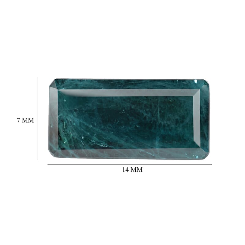 Teal Grandidierite (Bgt 14x7 mm) 4.05 ctw