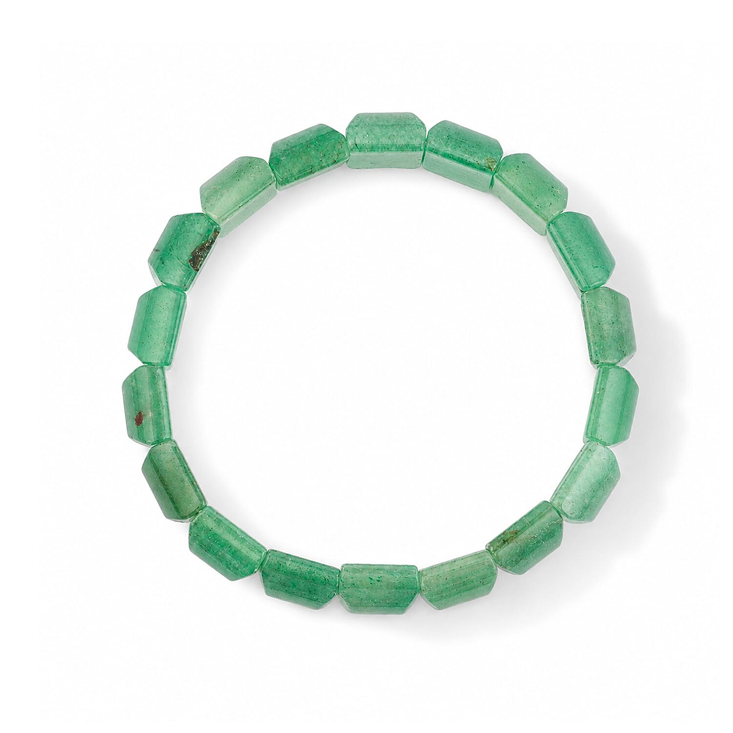 Green Aventurine 118.00 ctw Mini Section Stretch Bracelet