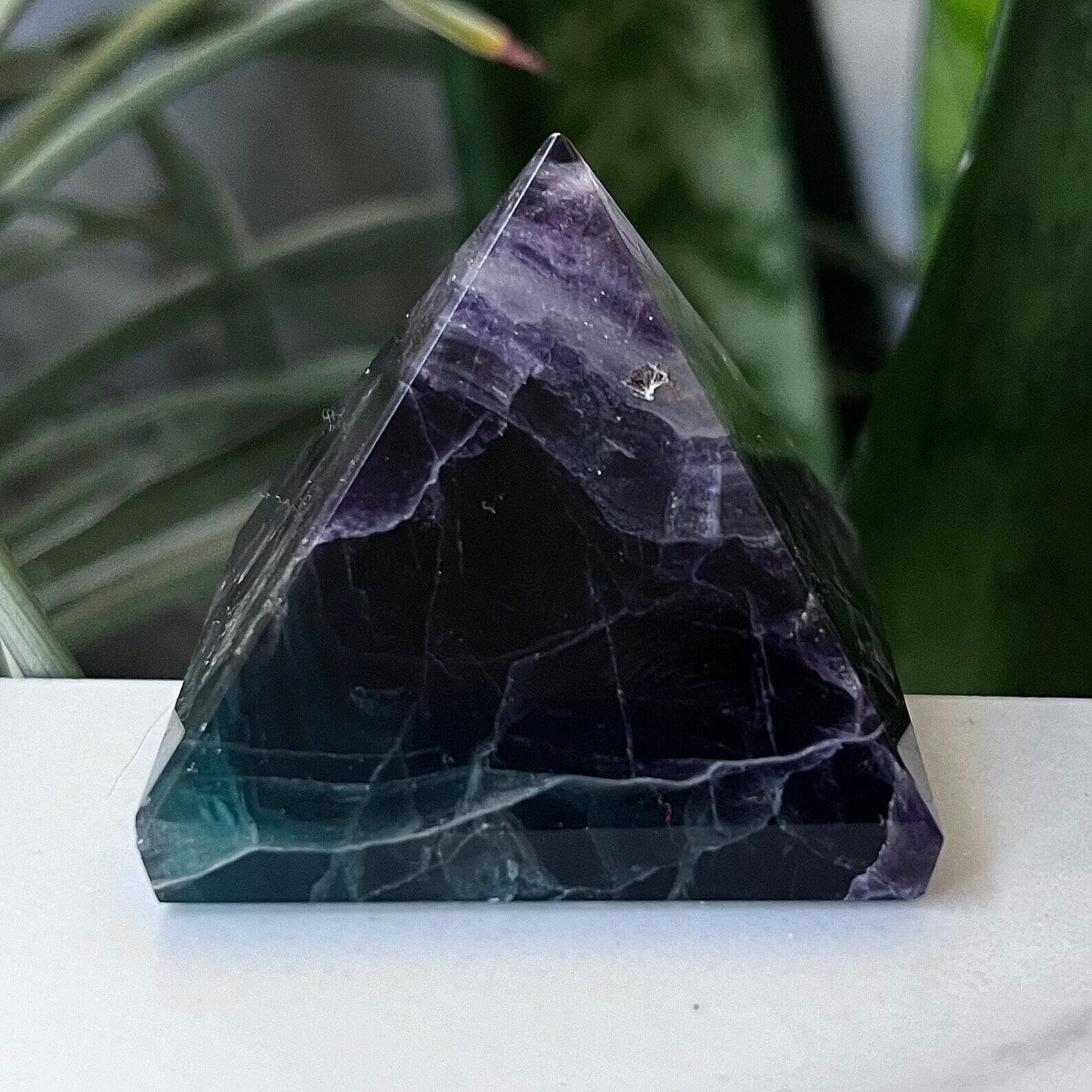 Purple Fluorite Pyramid 2 830 ctw