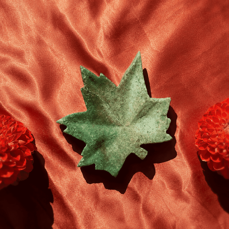 Fuschite Maple Leaf Incense Bowl 4-5 1655 ctw