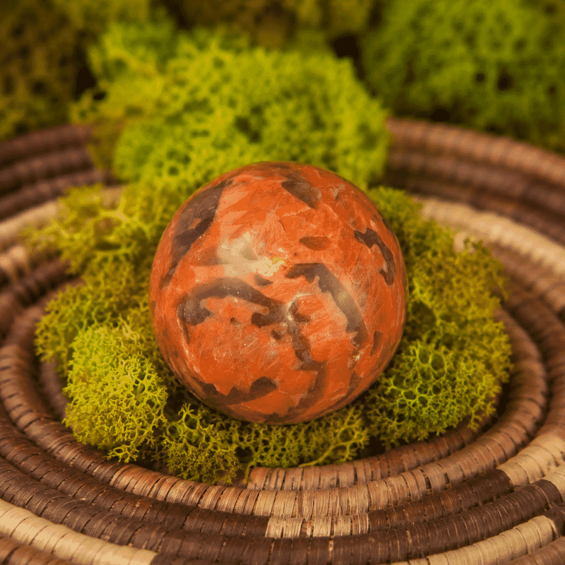 Peach Zebradorite Sphere 2.5-3 2160 ctw