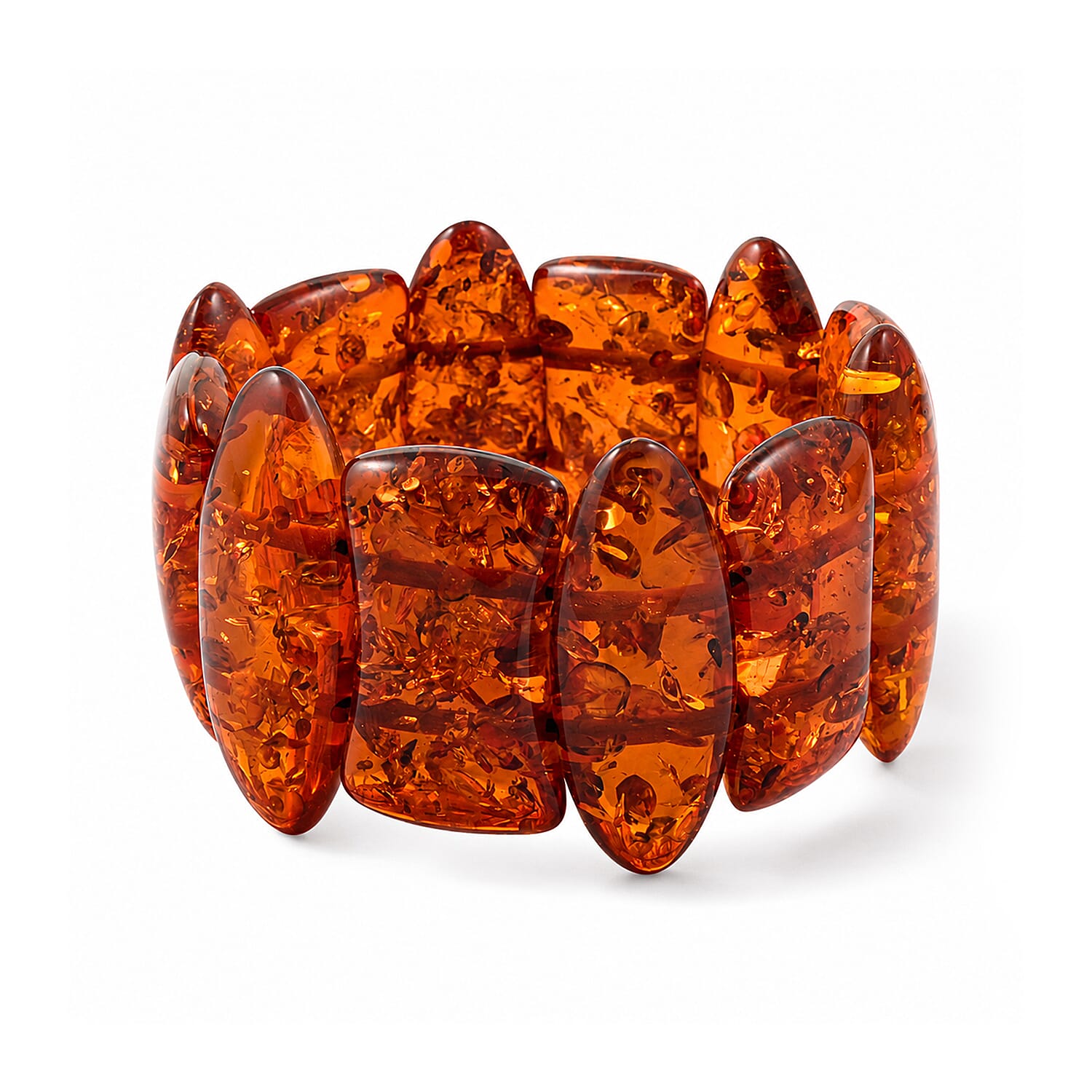 Amber 318.00 ctw Stretch Bracelet