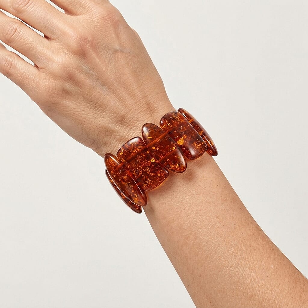 Amber 318.00 ctw Stretch Bracelet