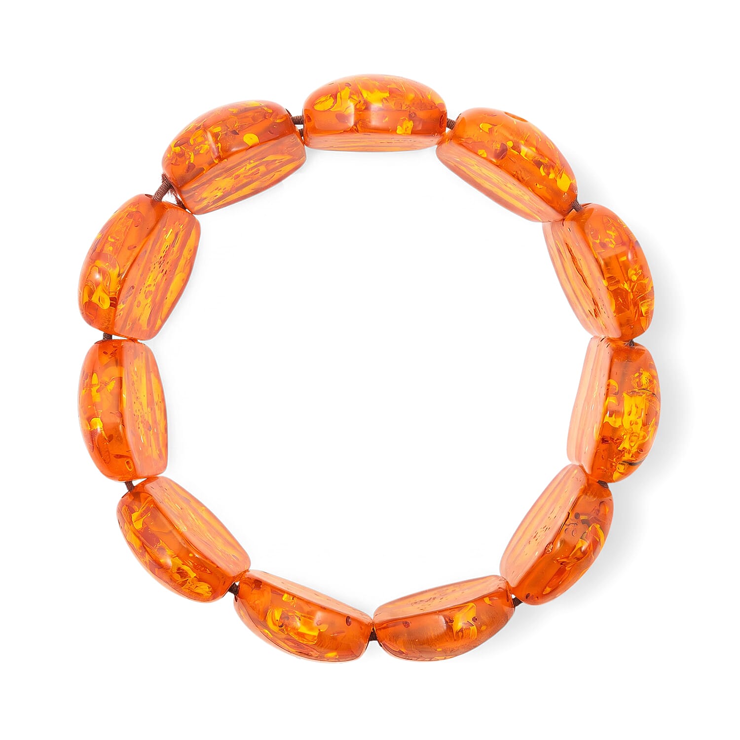Honey Amber 234.00 ctw Stretch Bracelet