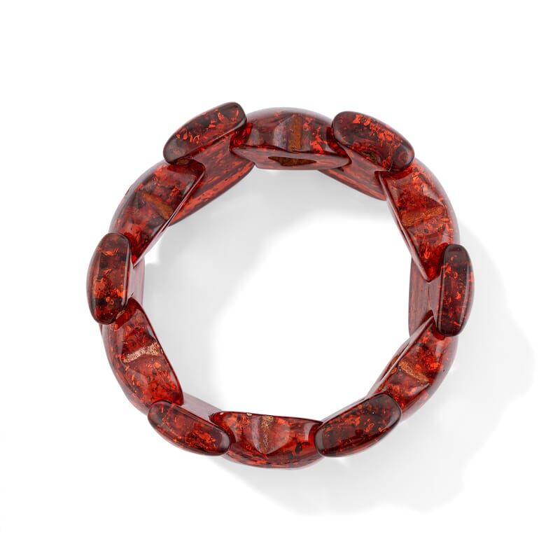 Amber 295.00 ctw Heart Stretch Bracelet