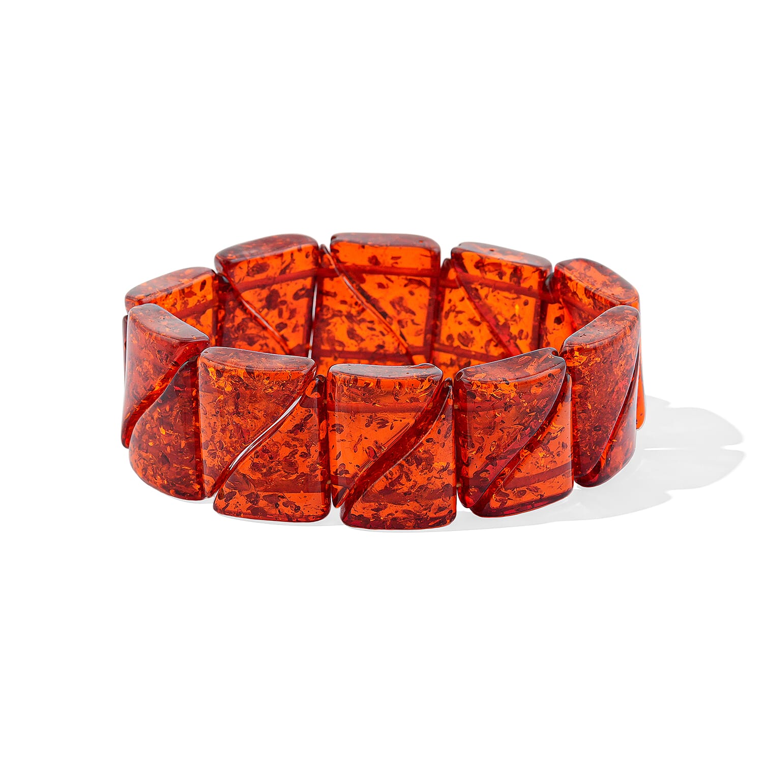 Amber 165.00 ctw Triangle Stretch Bracelet