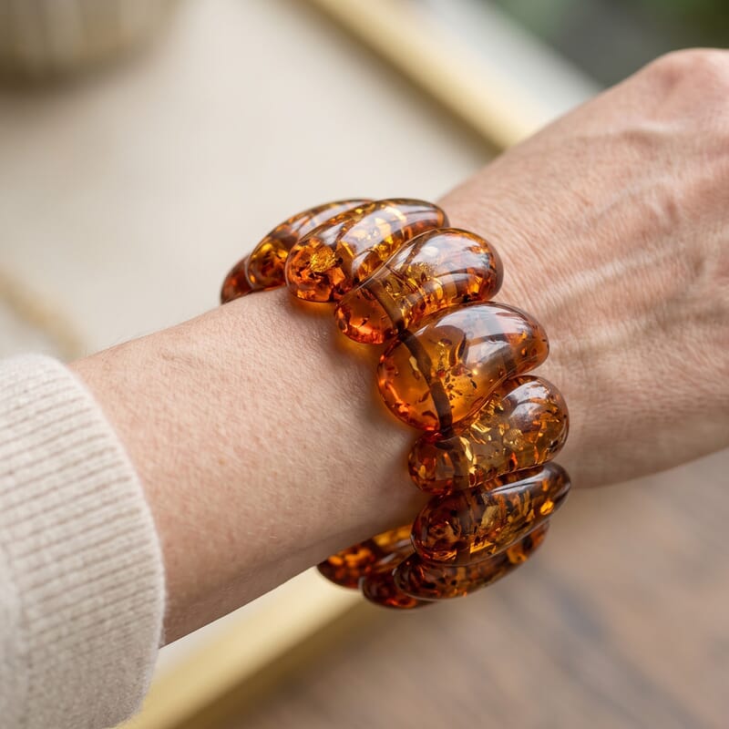 Amber 348.00 ctw Stretch Bracelet