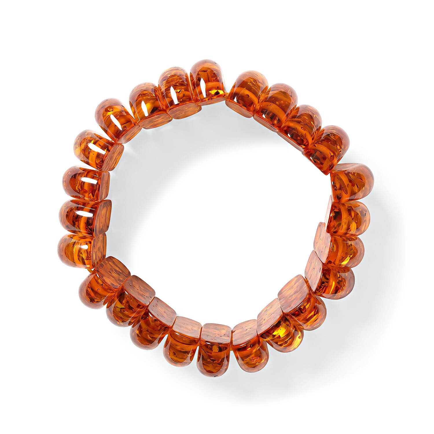 Amber 263.00 ctw Long Oval Stretch Bracelet