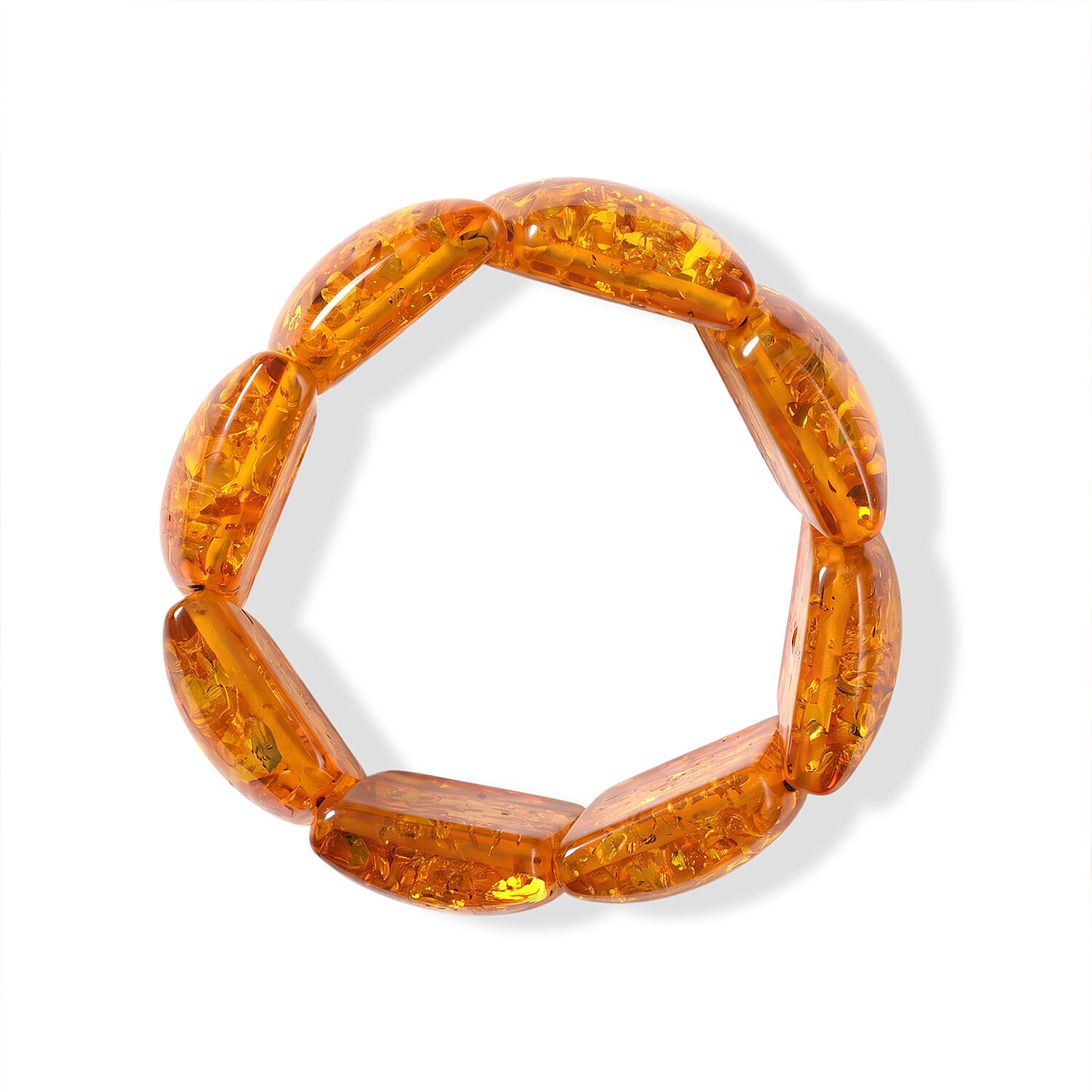 Honey Amber 259.00 ctw Stretch Bracelet